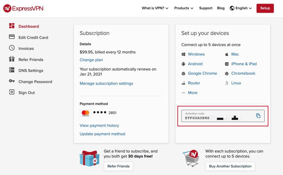 expressvpn  activation code