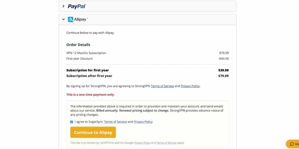 strongvpn alipay
