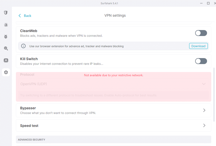 Automated Server and Protocol Selection